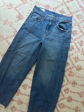 GAP Dark Blue Wide-Leg Jeans with Front Seam